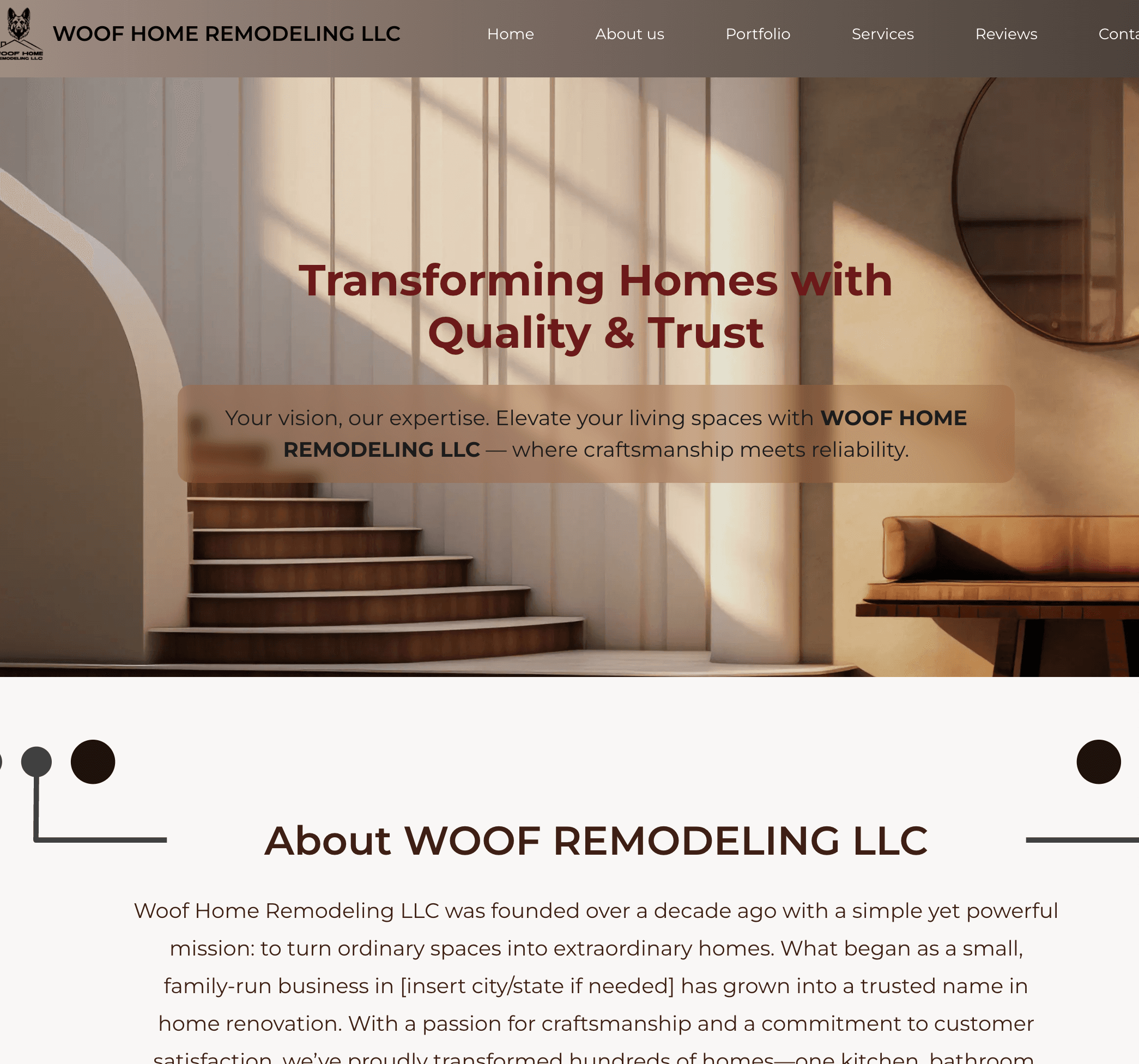 Sr. Frontend Developer — Woof remodeling